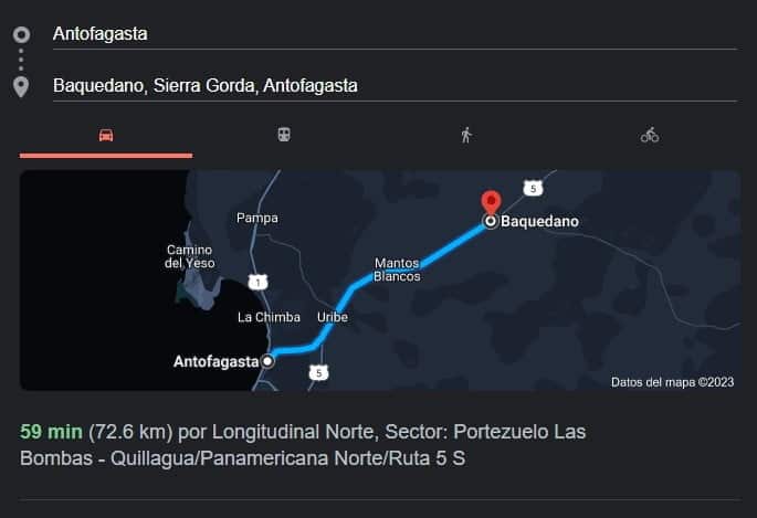 Foto de Antofagasta a Baquedano